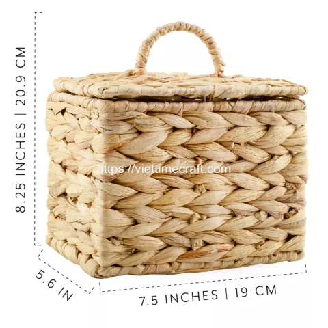 Woven Water Hyacinth Box, Laundry Pods