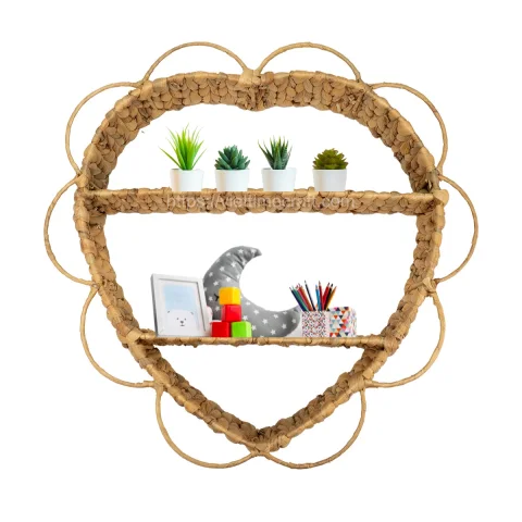 Creative Flower Shaped Water Hyacinth Wall Shelf