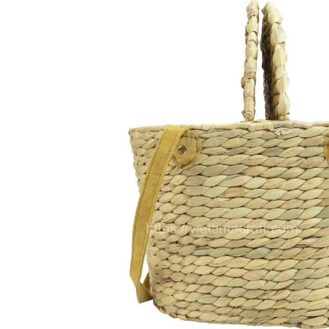 Handmade Water Hyacinth Picnic Bag With Two Handles