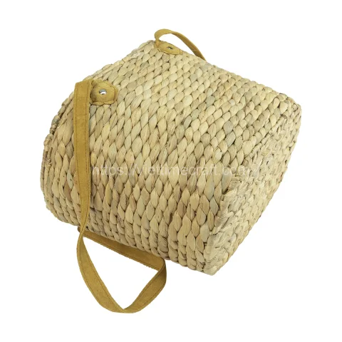 Handmade Water Hyacinth Picnic Bag With Two Handles