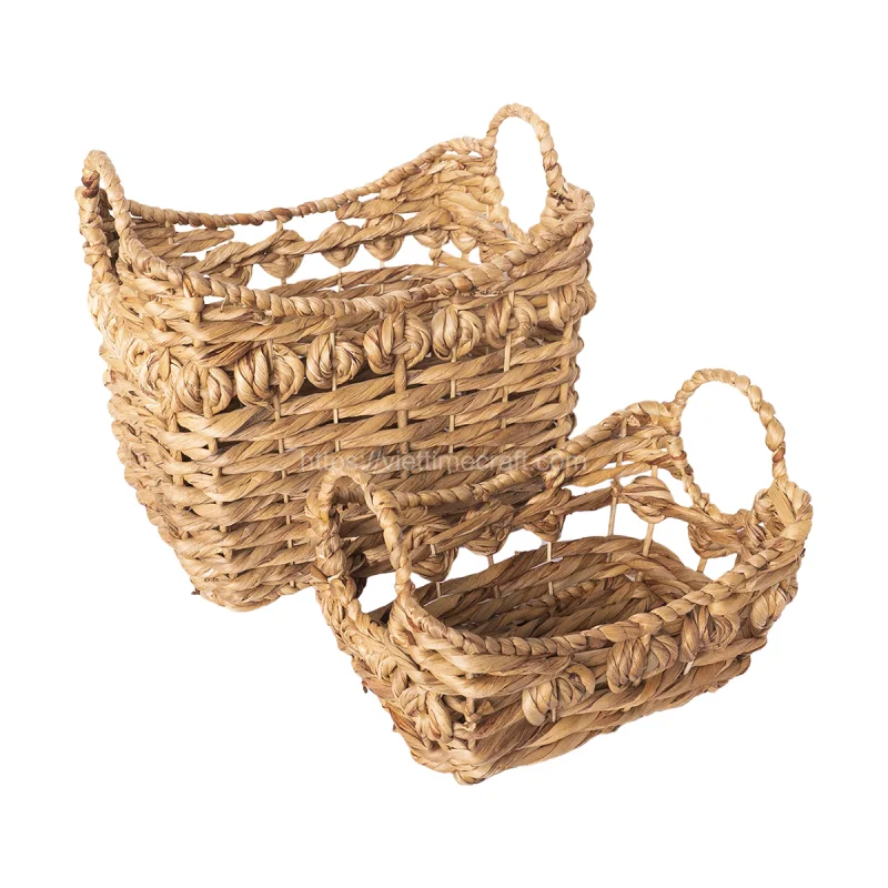 Set of 2 Water Hyacinth Basket Vietnam Wholesale