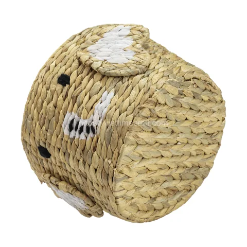 Elephant-Shaped Water Hyacinth Storage Basket Wholesale