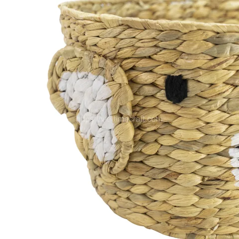 Elephant-Shaped Water Hyacinth Storage Basket Wholesale