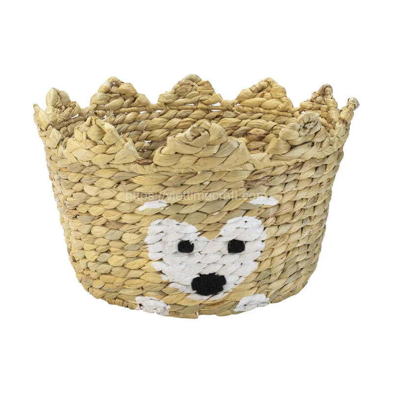 Hedgehog-Shaped Water Hyacinth Storage Basket Wholesale