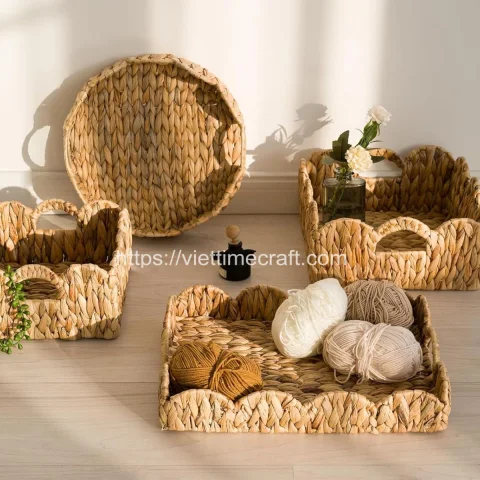 Set of 2 Water Hyacinth Storage Basket Wholesale