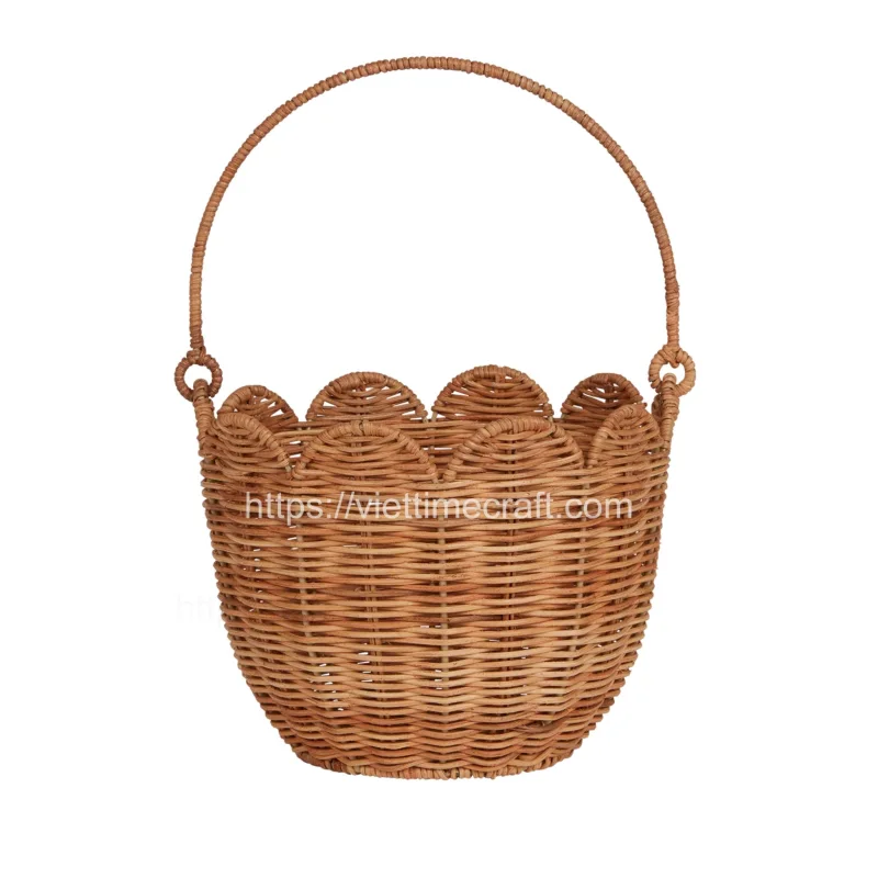 Wholesale Tulip Shape Rattan Carry Basket – M0917