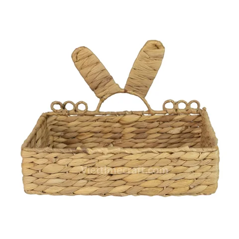Best Selling Water Hyacinth Bunny Storage Basket, Wall Shelf Basket Wholesale