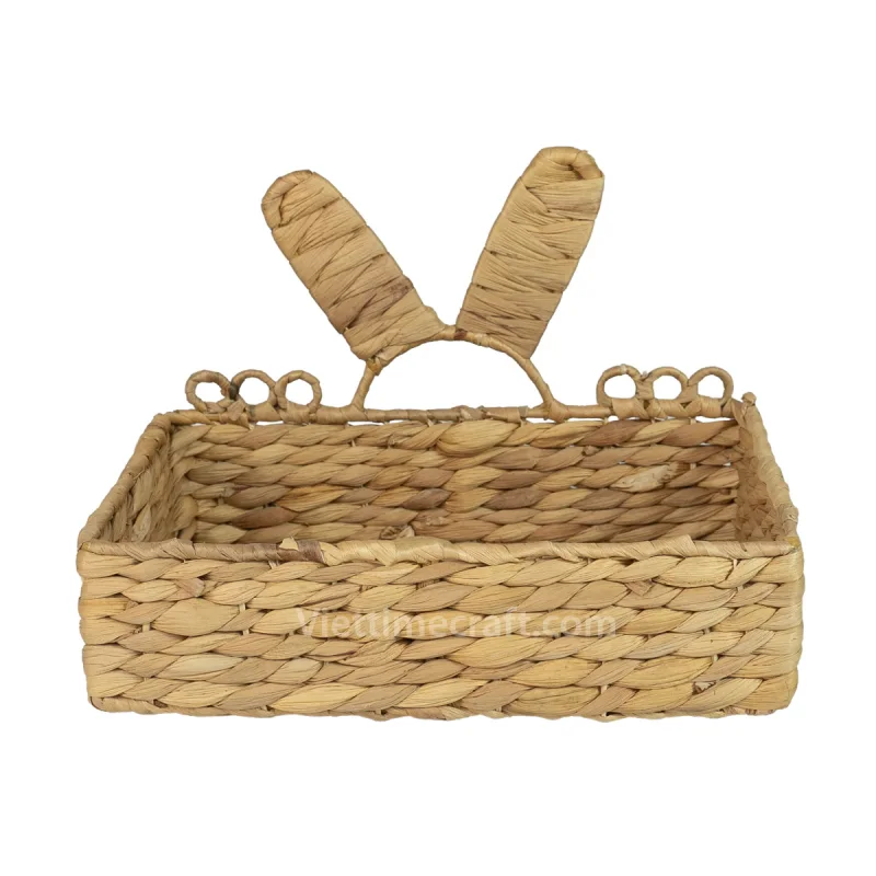 Best Selling Water Hyacinth Bunny Storage Basket, Wall Shelf Basket Wholesale
