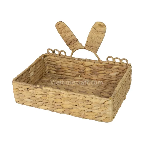 Best Selling Water Hyacinth Bunny Storage Basket, Wall Shelf Basket Wholesale