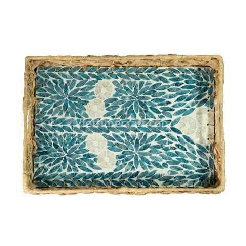 Hot Product Rectangle Water Hyacinth Storage Tray Wholesale