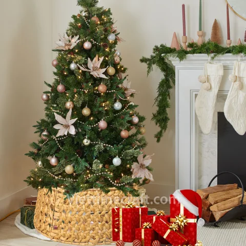 Water Hyacinth Tree Collar, Skirt Tree For Christmas Holiday