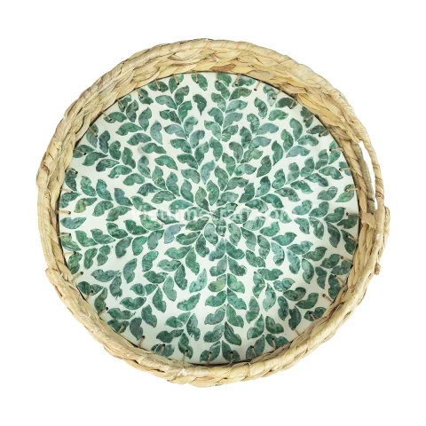 Eco Friendly Water Hyacinth Pearl Storage Tray Wholesale