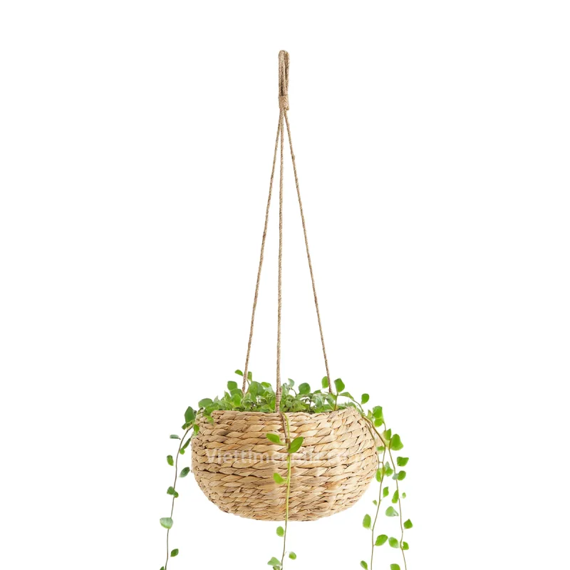 Hand Woven Water Hyacinth Planter Hanging Wall Wholesale