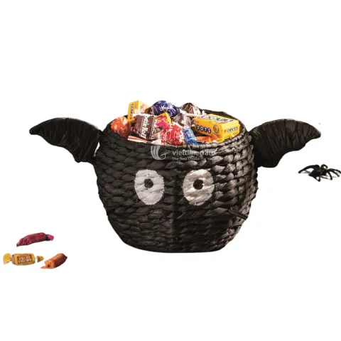 Spider Shape Water Hyacinth Basket for Halloween