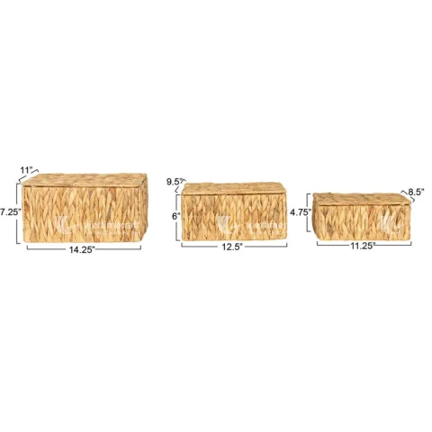 Set 3 Woven Natural Storage Basket Save Shipping Fee – B00445