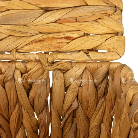 Set 3 Woven Natural Water Hyaicnth Storage Basket With Lid – B00446