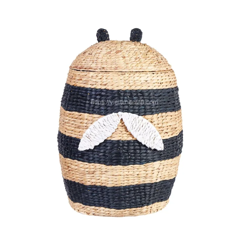 Adorable Bee Shape Water Hyacinth Storage Basket