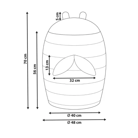 Adorable Bee Shape Water Hyacinth Storage Basket