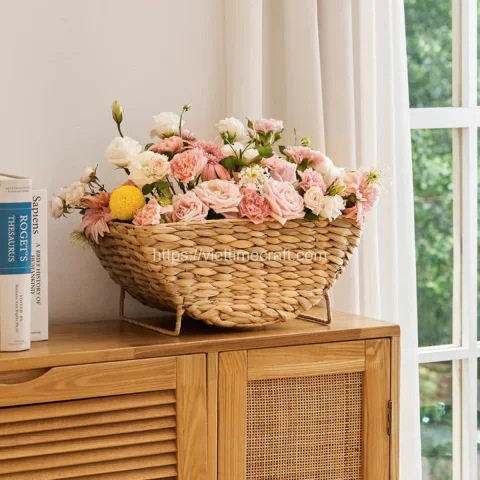 Woven Wicker Flower Basket Wholesale