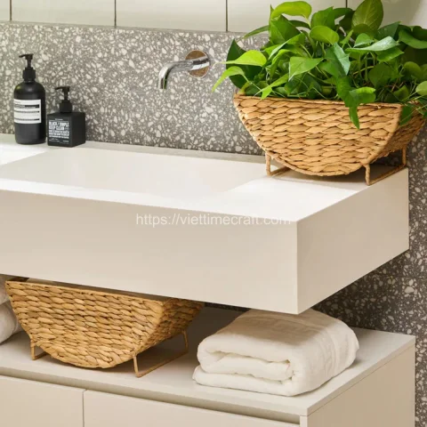 Woven Wicker Flower Basket Wholesale