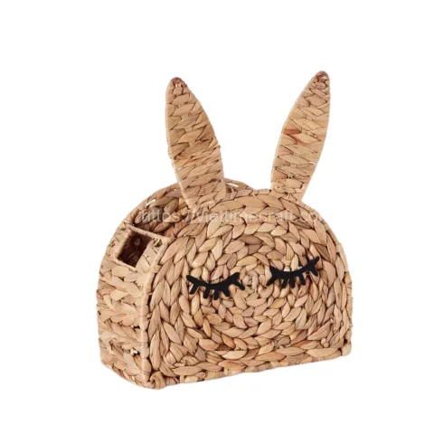 Rattan Export Semicircle Water Hyacinth Bunny Basket for Easter - REX-B00465