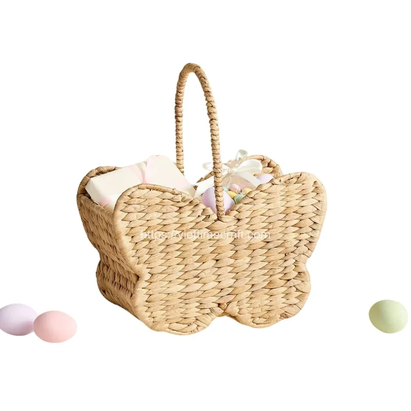 Wholesale Butterfly Shaped Water Hyacinth Storage Basket – B004658