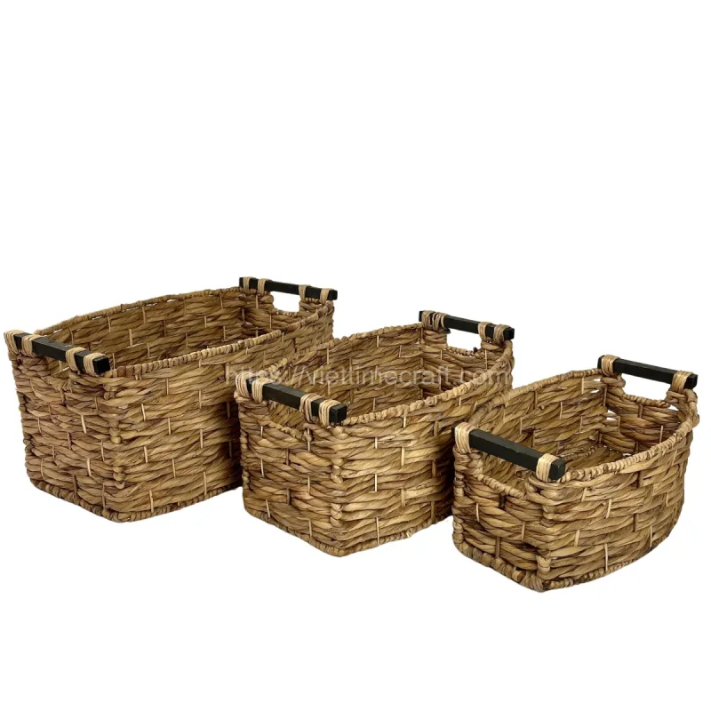 Top Selling Water Hyacinth Basket, Storage Basket With Handle