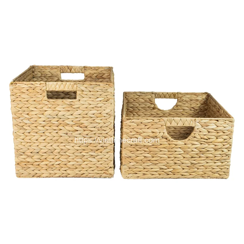 Handwoven Foldable Water Hyacinth Baskets Wholesale