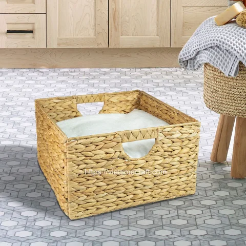 Handwoven Foldable Water Hyacinth Baskets Wholesale
