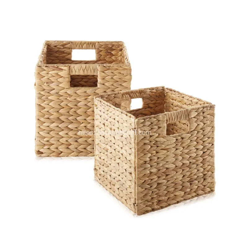 Natural Foldable Water Hyacinth Laundry Baskets, Storage Basket Wholesale