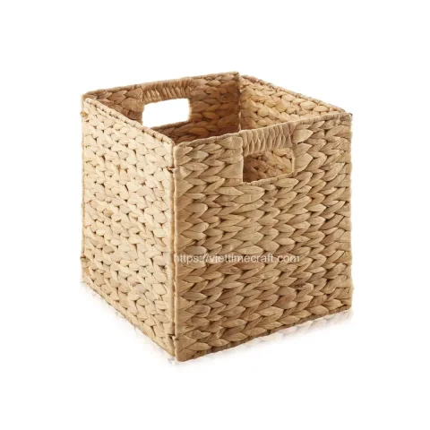 Natural Foldable Water Hyacinth Laundry Baskets, Storage Basket Wholesale