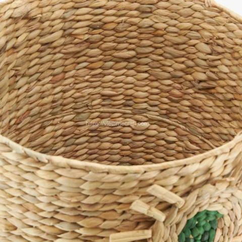 Set 3 Adorable Sunflower Storage Basket made by Water Hyacinth