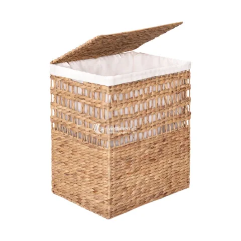 NEW SET Water Hyacinth Laundry Basket, Storage Basket Wholesale – B00482