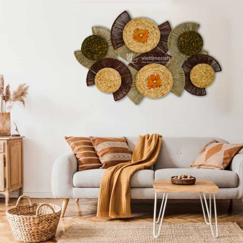 Unique Design Set Mesh Seagrass and Water Hyacinth Wall Decor Hanging Wholesale