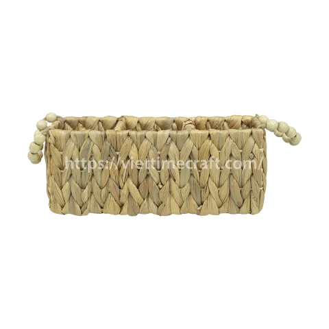 Water Hyacinth Utensil Holder With Beads
