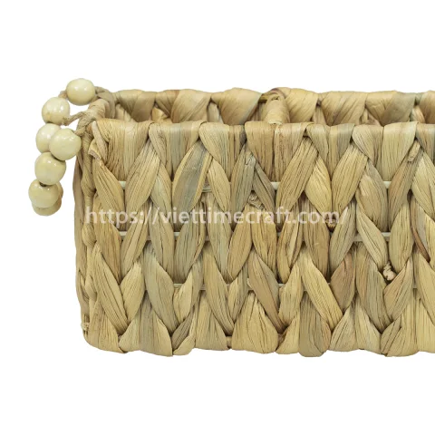 Water Hyacinth Utensil Holder With Beads