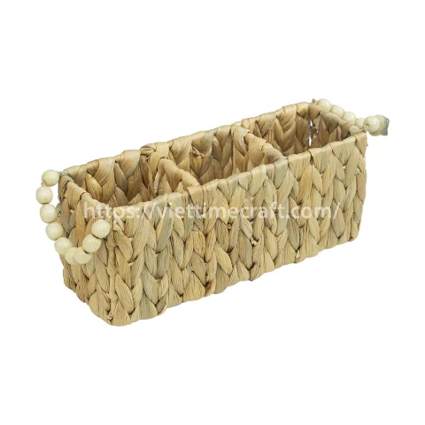 Water Hyacinth Utensil Holder With Beads
