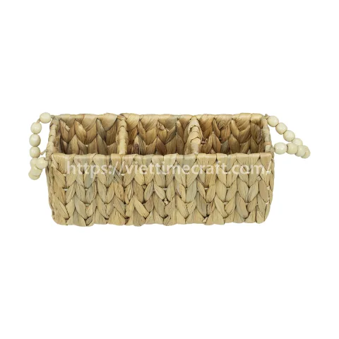 Water Hyacinth Utensil Holder With Beads