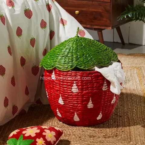 Water Hyacinth Strawberry Storage Basket For Kids