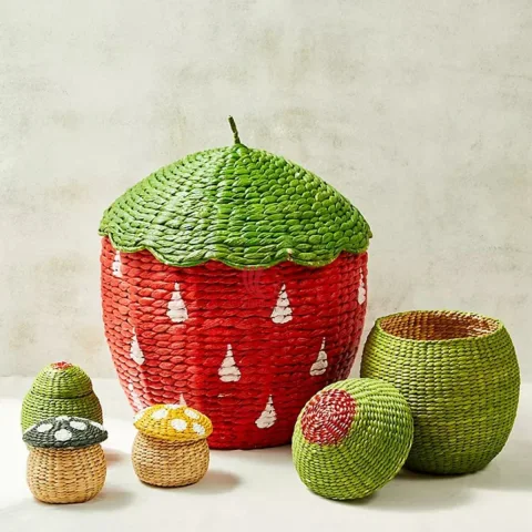 Water Hyacinth Strawberry Storage Basket For Kids