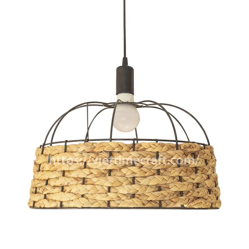 Woven Wicker Water Hyacinth Lampshade, Light Pendant Shade