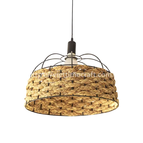 Woven Wicker Water Hyacinth Lampshade, Light Pendant Shade