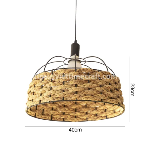 Woven Wicker Water Hyacinth Lampshade, Light Pendant Shade