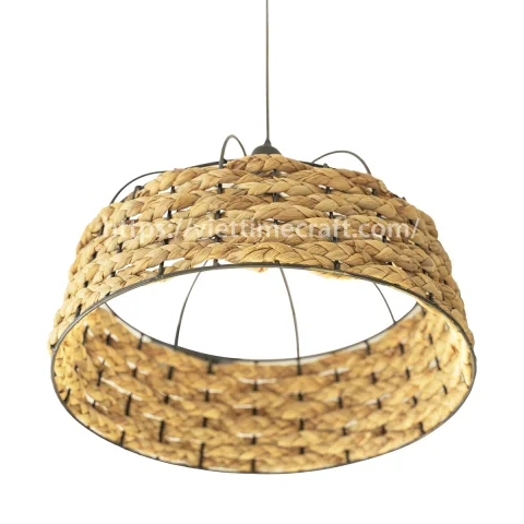 Woven Wicker Water Hyacinth Lampshade, Light Pendant Shade