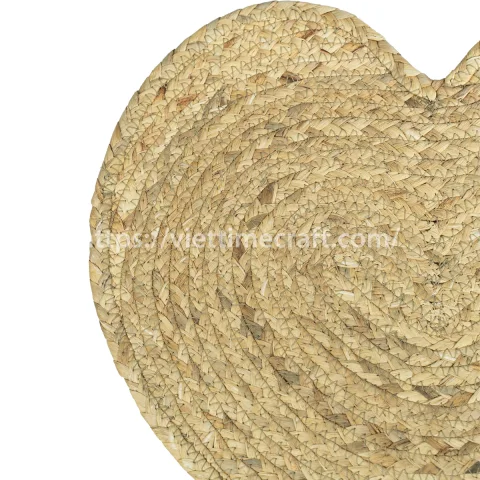 Natural Water Hyacinth Placemat Heart Shape for Valentine Wholesale