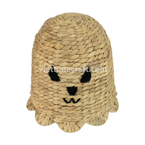 Handwoven Water Hyacinth Halloween Ghost – Eco-Friendly Spooky Decor