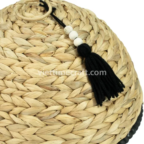 Eco Food Dome Tent with Tassel – Woven Water Hyacinth Food Cover for Kitchen, Dining, or Display