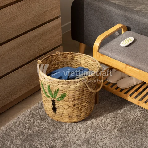 Sale Water Hyacinth Laundry & Storage Baskets, Multi-Purpose Storage Solution