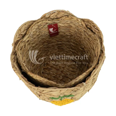 Wicker Basket Trash with Lemon Embroidery – Hot Trend for Spring and Summer 2026