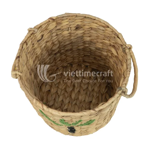 Wicker Basket Trash with Lemon Embroidery – Hot Trend for Spring and Summer 2026